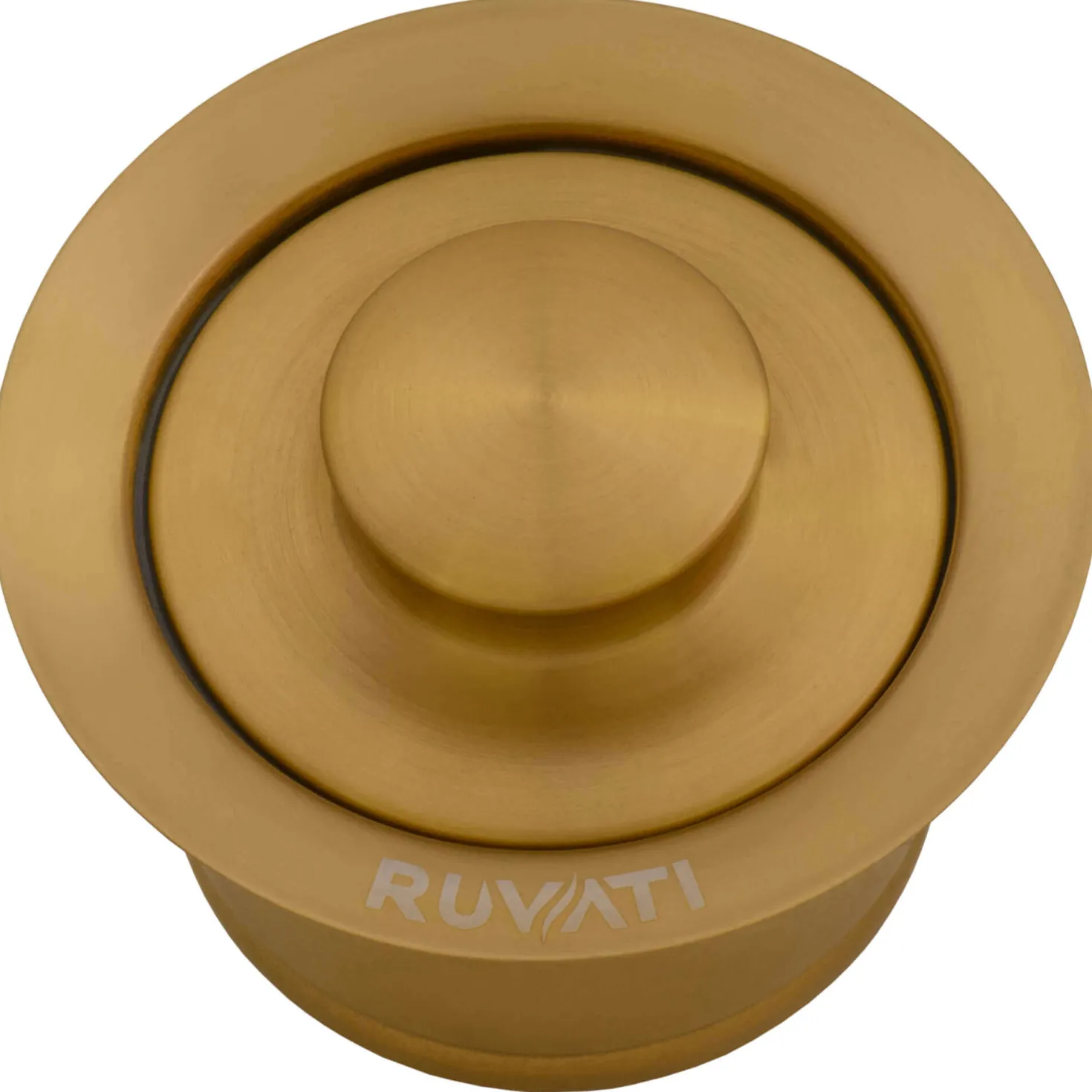 Ruvati Extended Garbage Disposal Flange Basket and Stopper in Brushed Gold