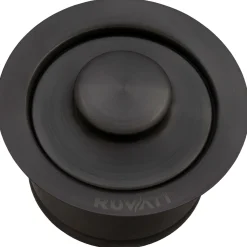 Ruvati Extended Garbage Disposal Flange with Basket and Stopper in Gunmetal