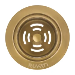 Ruvati Extended Garbage Disposal Flange with Deep Basket Strainer in PVD