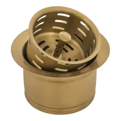 Ruvati Extended Garbage Disposal Flange with Deep Basket Strainer in PVD