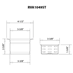 Ruvati Extended Garbage Disposal Flange with Deep Basket Strainer in PVD