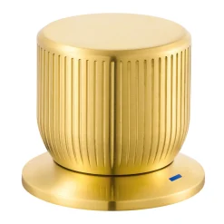 Ruvati Fabio Two Handle Widespread Textured Luxury Knob Bathroom Faucet in Brushed Gold - RVF5235SG