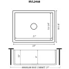 Ruvati 23" Fireclay Farmhouse Kitchen Laundry Utility Sink Single Bowl in White