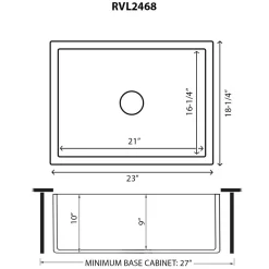 Ruvati 23" Fireclay Farmhouse Sink in Emerald Green