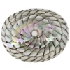 Ruvati 19" Glass Art Vessel Seashell Decorative Pattern Bathroom Sink - Nautilus Brown