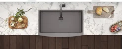 Ruvati 36" Gunmetal Apron Front Stainless Steel Kitchen Sink