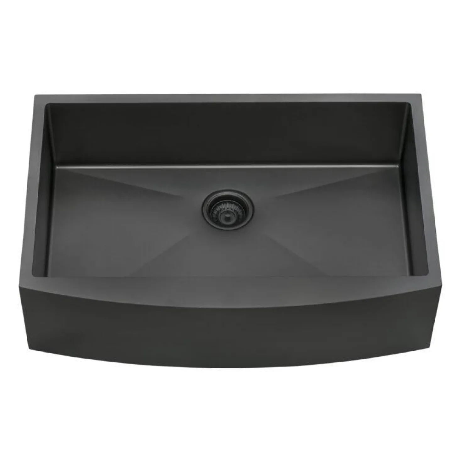 Ruvati 36" Gunmetal Apron Front Stainless Steel Kitchen Sink