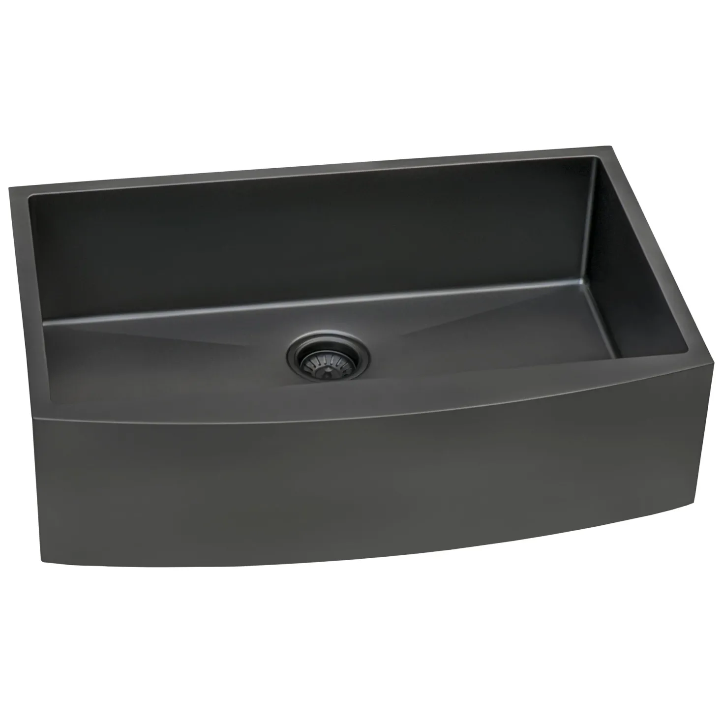 Ruvati 30" Gunmetal Apron Front Stainless Steel Kitchen Sink