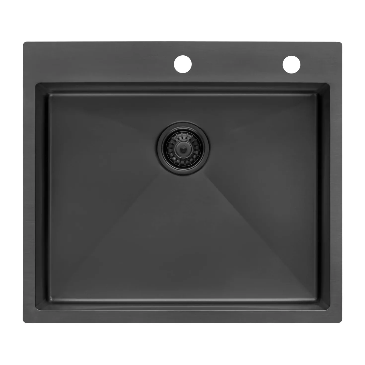 Ruvati 25" Gunmetal Stainless Steel Topmount Single Bowl Kitchen Sink