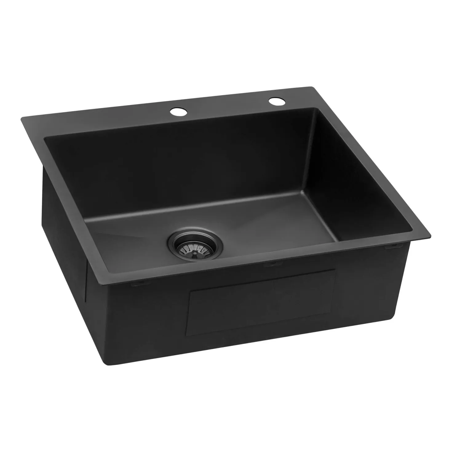 Ruvati 25" Gunmetal Stainless Steel Topmount Single Bowl Kitchen Sink
