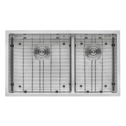 Ruvati Low-Divide Undermount Tight Radius 60/40 Double Bowl 16 Gauge Stainless Steel Kitchen Sink
