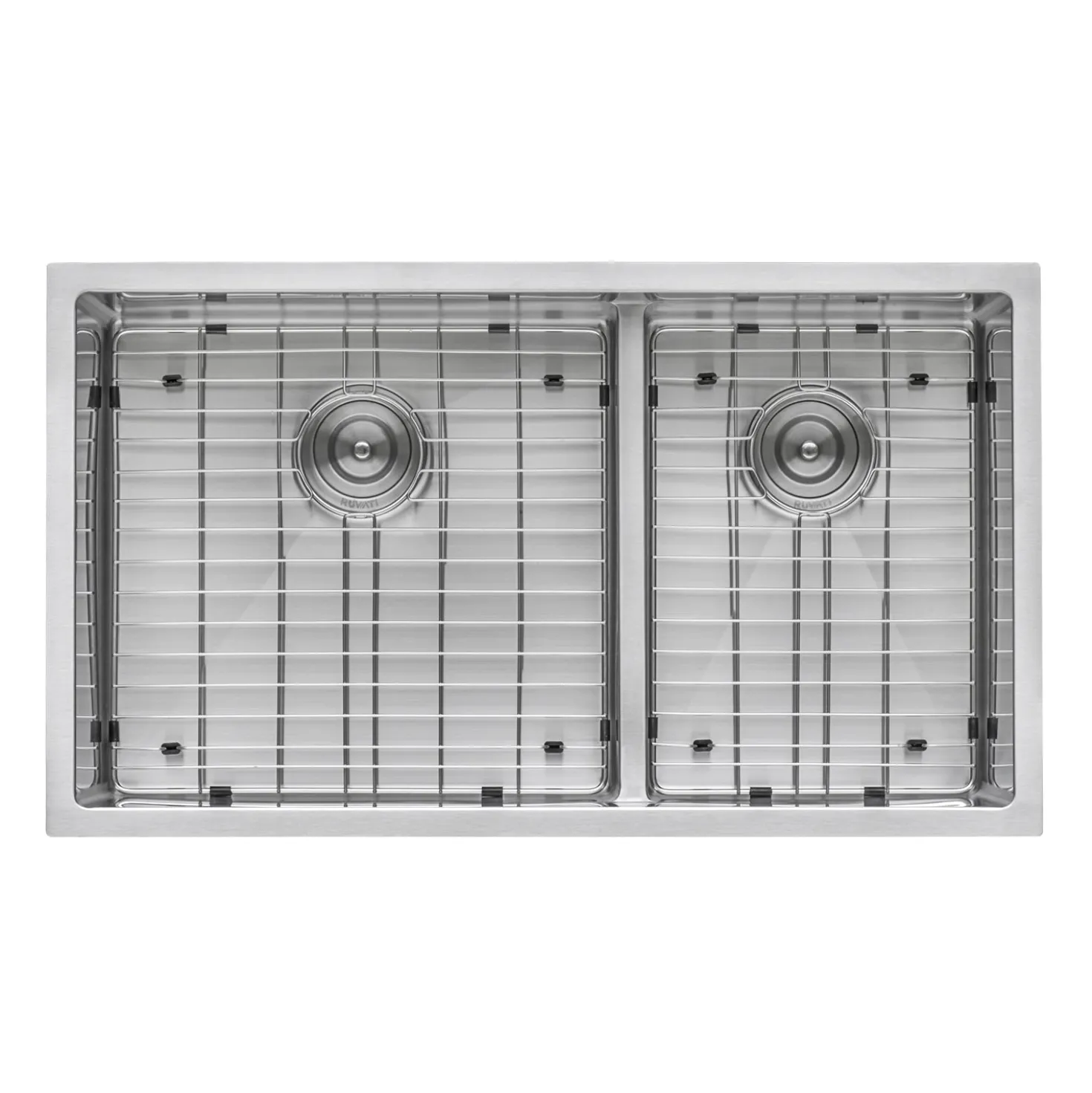 Ruvati Low-Divide Undermount Tight Radius 60/40 Double Bowl 16 Gauge Stainless Steel Kitchen Sink