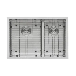 Ruvati Low-Divide Undermount Tight Radius 60/40 Double Bowl 16 Gauge Stainless Steel Kitchen Sink