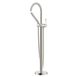 Ruvati Lucia Single Handle Tall Floor Mounted Freestanding Tub Filler Faucet in Brushed Nickel Stainless - RVF5338BN