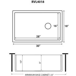 Ruvati Matte Black 30