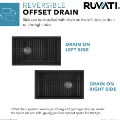 Ruvati Matte Black 30