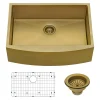 Ruvati 30" Matte Gold Apron Front Stainless Steel Kitchen Sink