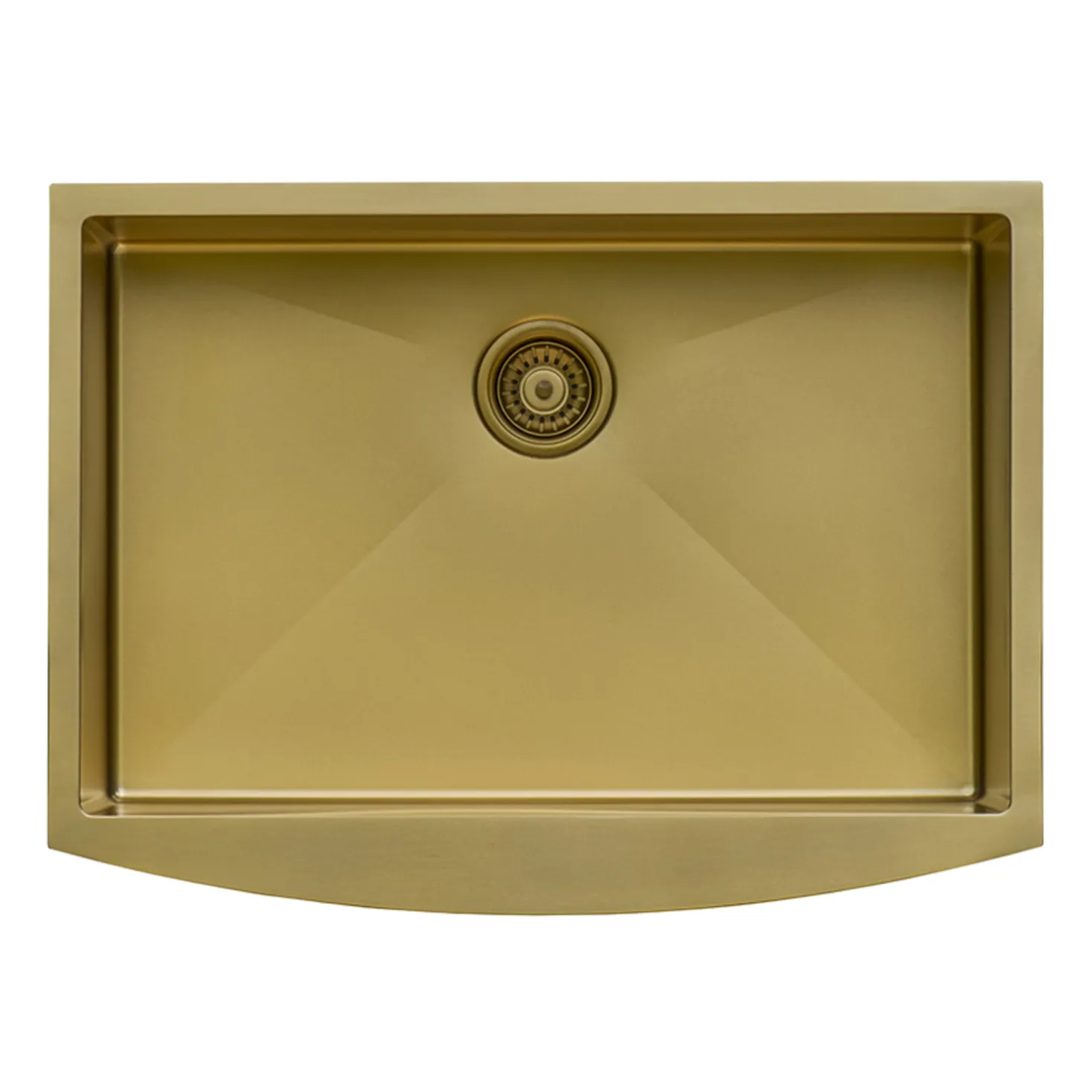 Ruvati 30" Matte Gold Apron Front Stainless Steel Kitchen Sink