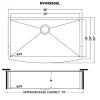 Ruvati 36" Matte Gold Apron Front Stainless Steel Kitchen Sink