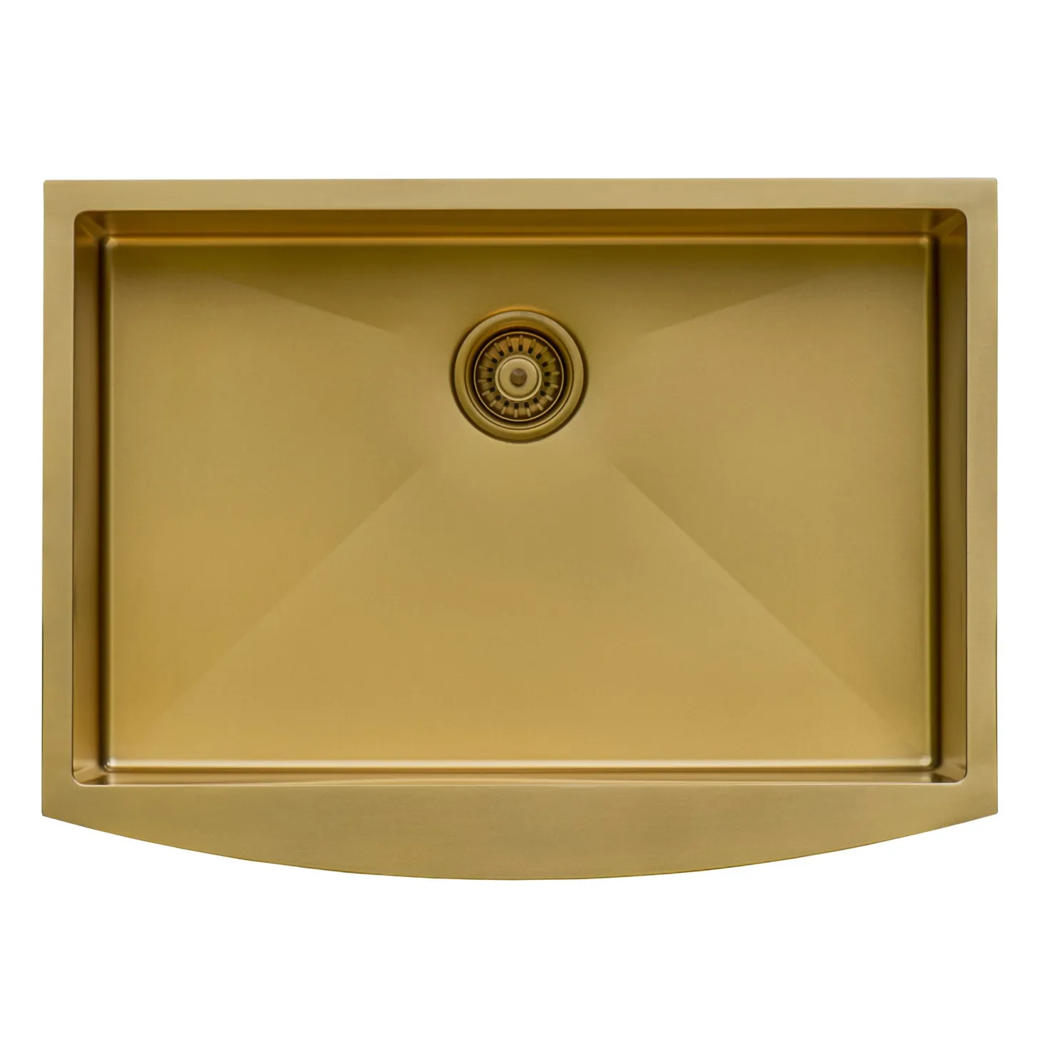 Ruvati 36" Matte Gold Apron Front Stainless Steel Kitchen Sink