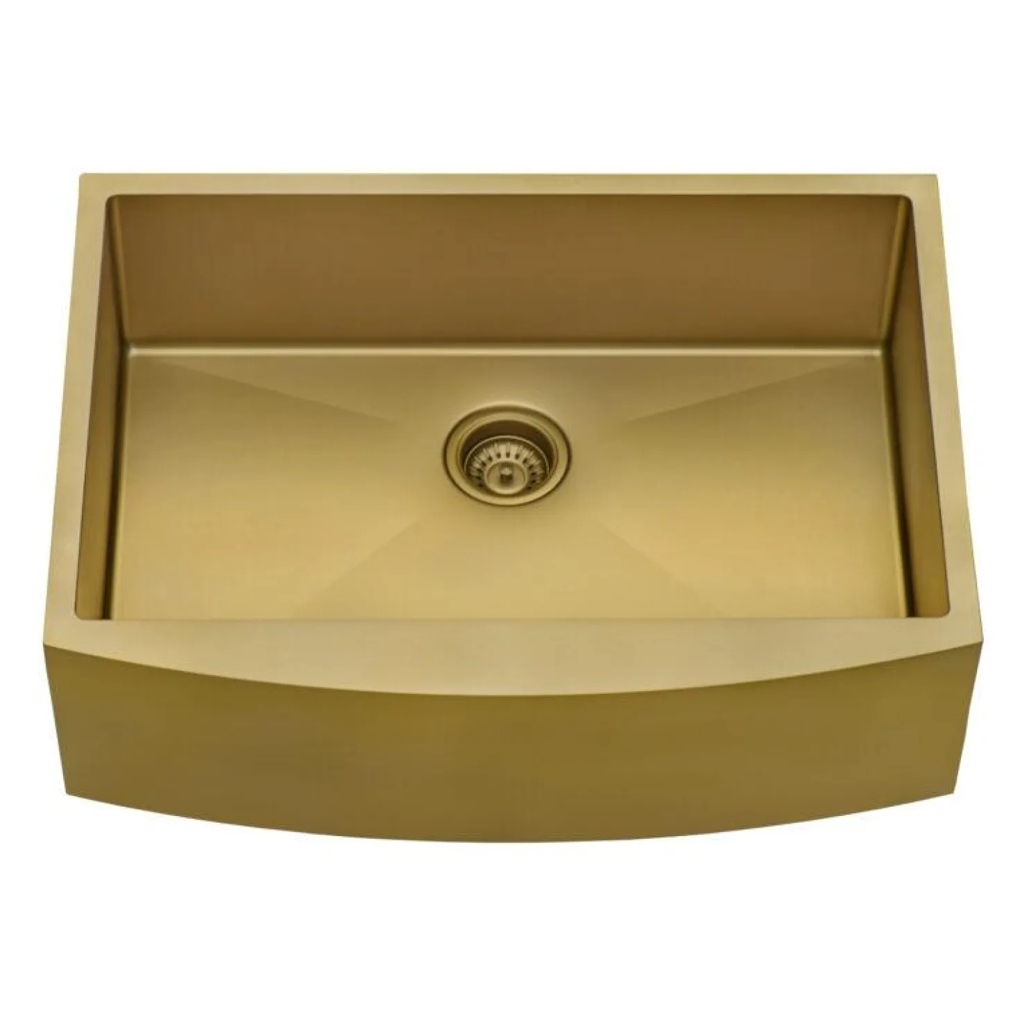 Ruvati 36" Matte Gold Apron Front Stainless Steel Kitchen Sink