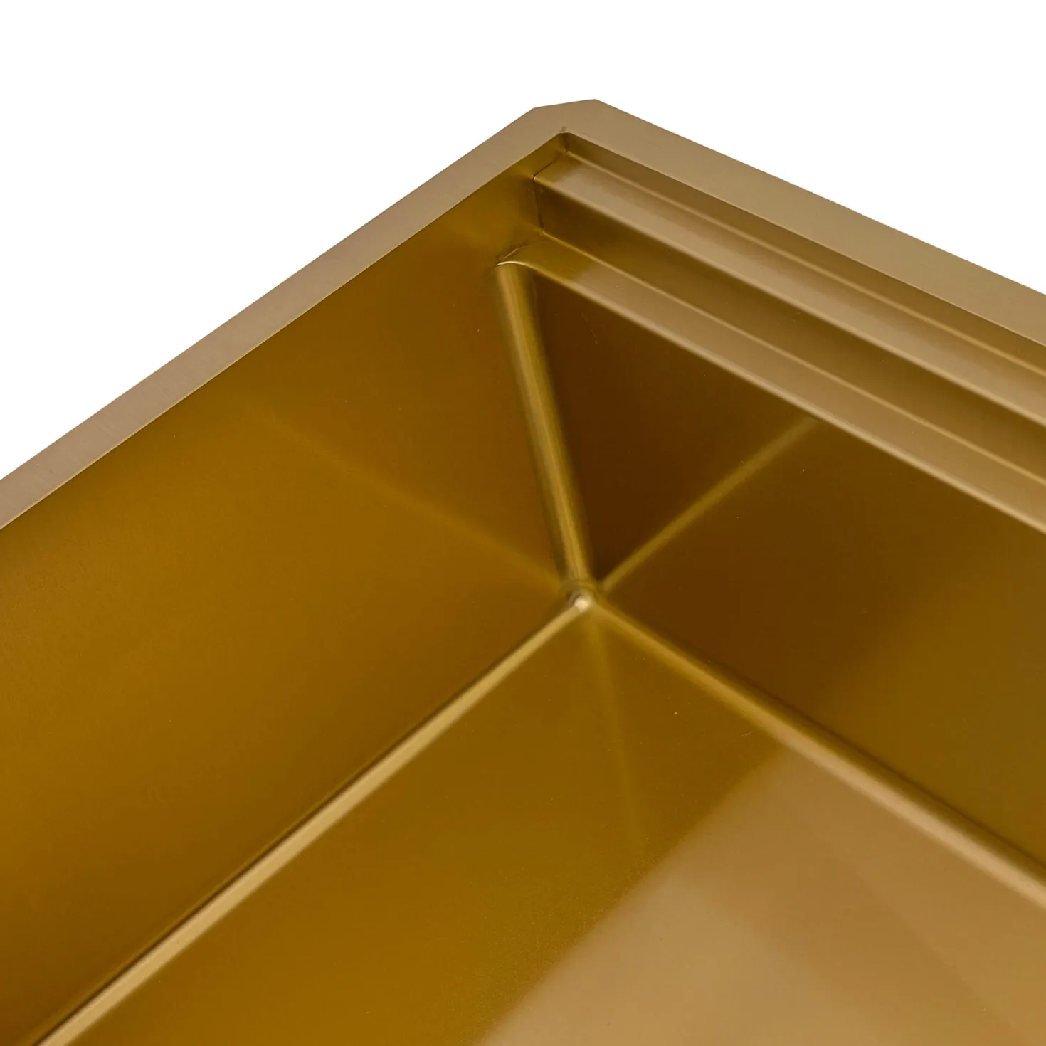 Ruvati 45" Matte Gold Stainless Steel Workstation Two-Tiered Ledge Undermount Kitchen Sink