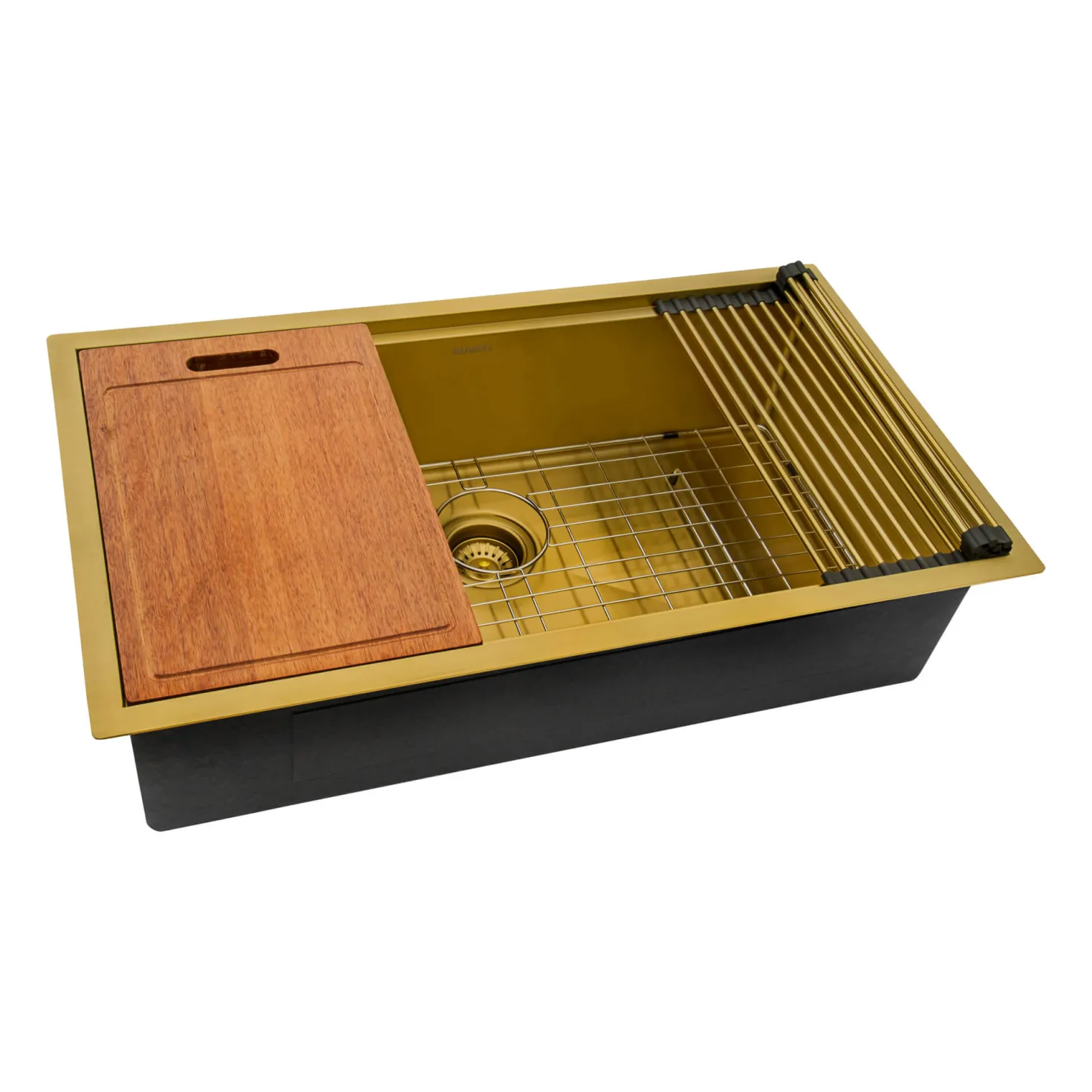 Ruvati 33" Matte Gold Stainless Workstation Kitchen Sink