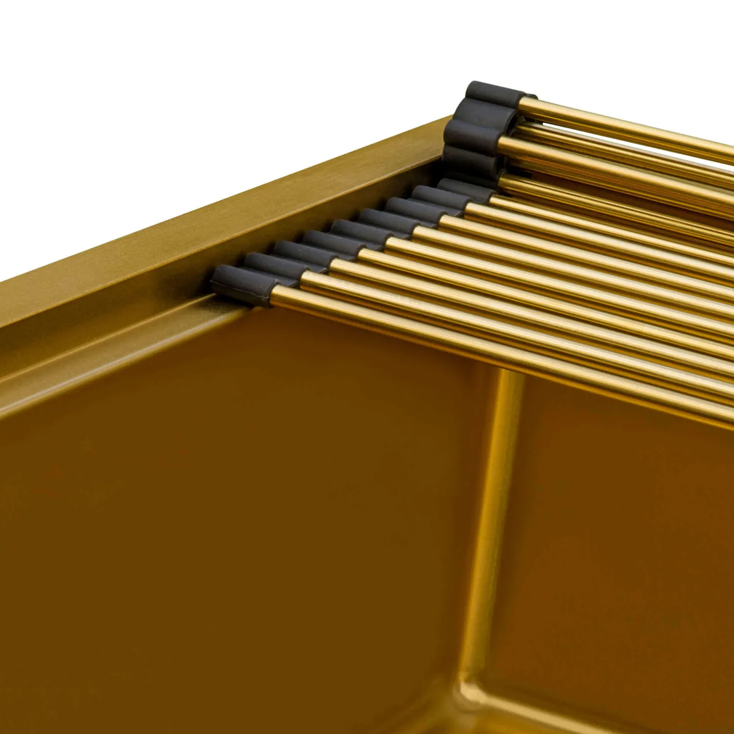 Ruvati 30" Matte Gold Undermount Workstation Kitchen Sink