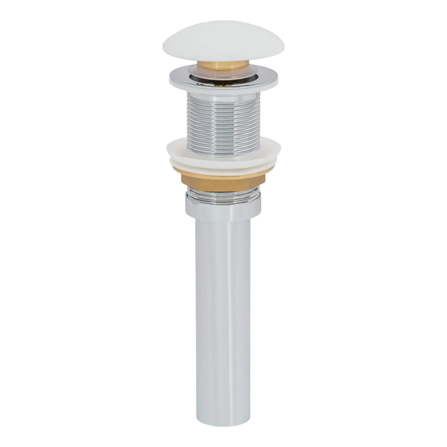 Ruvati 14" Round Bathroom Vessel Sink | White with Gold Exterior