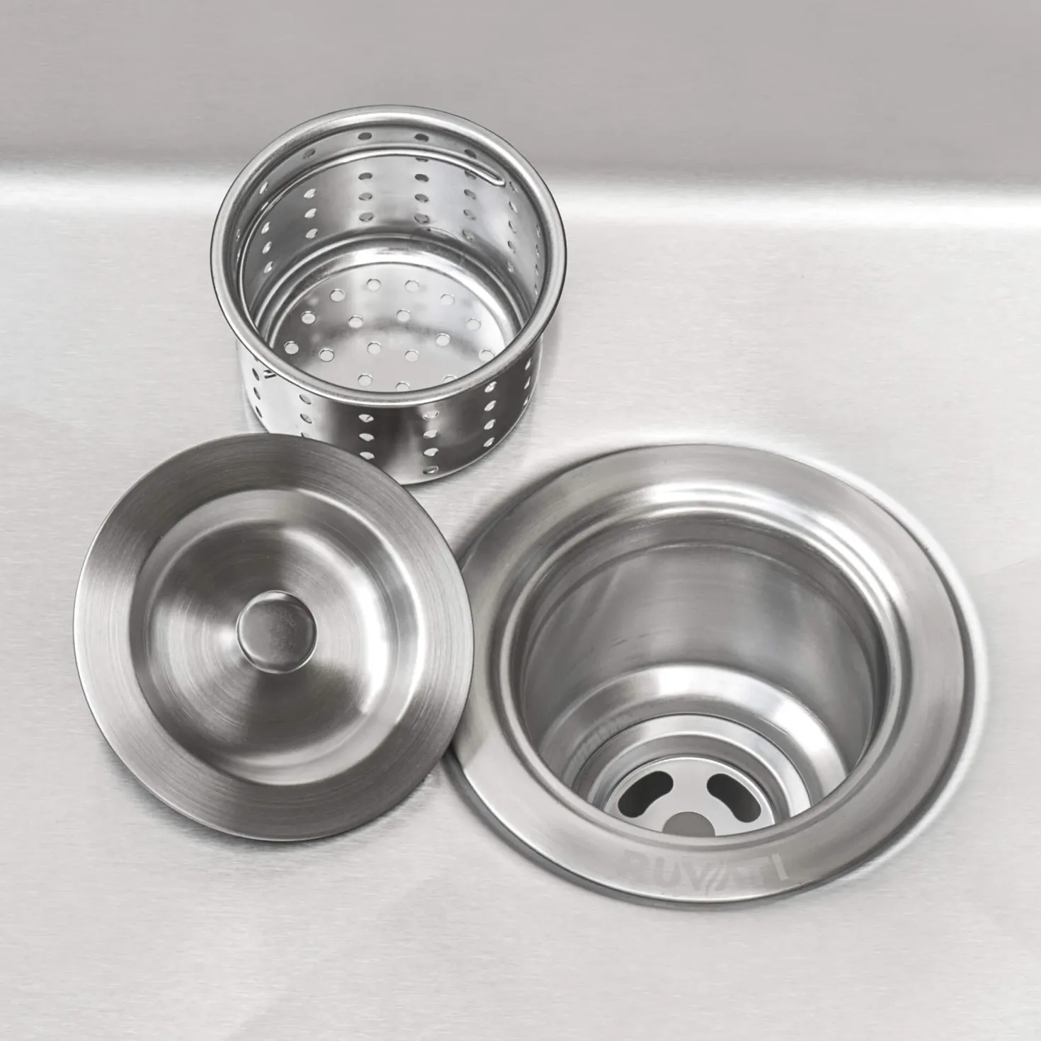 Ruvati RVA1025 Kitchen Sink Basket Strainer in Stainless Steel