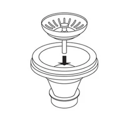 Ruvati RVA1022 Kitchen Sink Deluxe Strainer in Stainless Steel