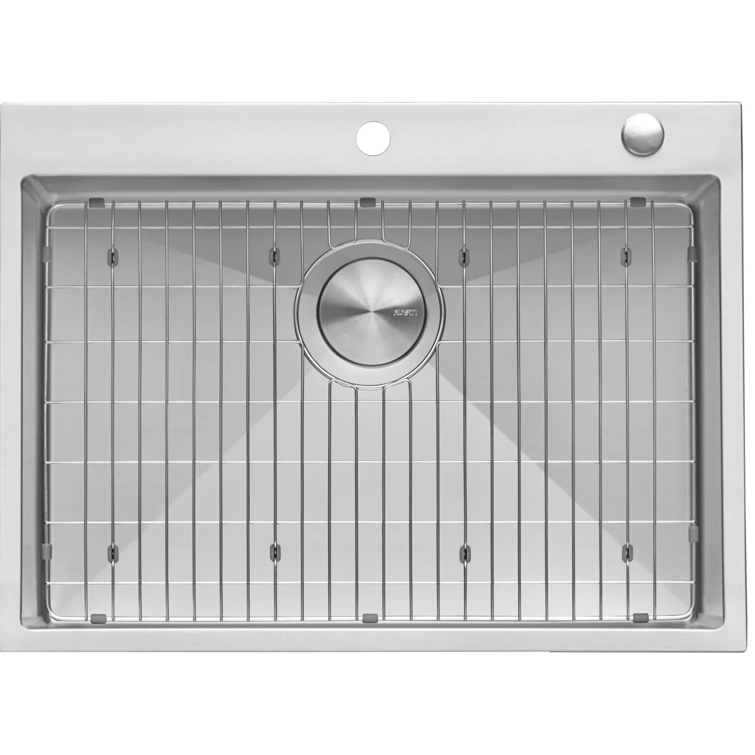 Ruvati RVH8008 28" Drop-in Tight Radius Topmount 16 Gauge Stainless Steel Single Bowl Kitchen Sink