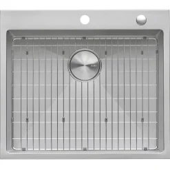 Ruvati RVH8007 25" Drop-in Tight Radius Topmount 16 Gauge Stainless Steel Single Bowl Kitchen Sink