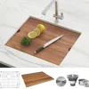 Ruvati RVH8319 18" Undermount 16 Gauge Workstation Prep Sink