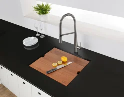 Ruvati RVH8307 21" Workstation Undermount 16 Gauge Ledge Stainless Steel Single Bowl Bar Prep Sink