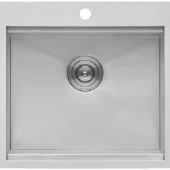 Ruvati RVH8221 21 x 20" RV Workstation Drop-in Topmount 16 Gauge Stainless Steel Bar Prep Kitchen Sink