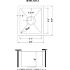 Ruvati RVH7013 13 x 15" Undermount Bar Prep Tight Radius 16 Gauge Stainless Steel Single Bowl Kitchen Sink