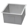 Ruvati RVH7115 15 x 15" Undermount 16 Gauge Zero Radius Single Bowl Bar Prep Square Kitchen Sink