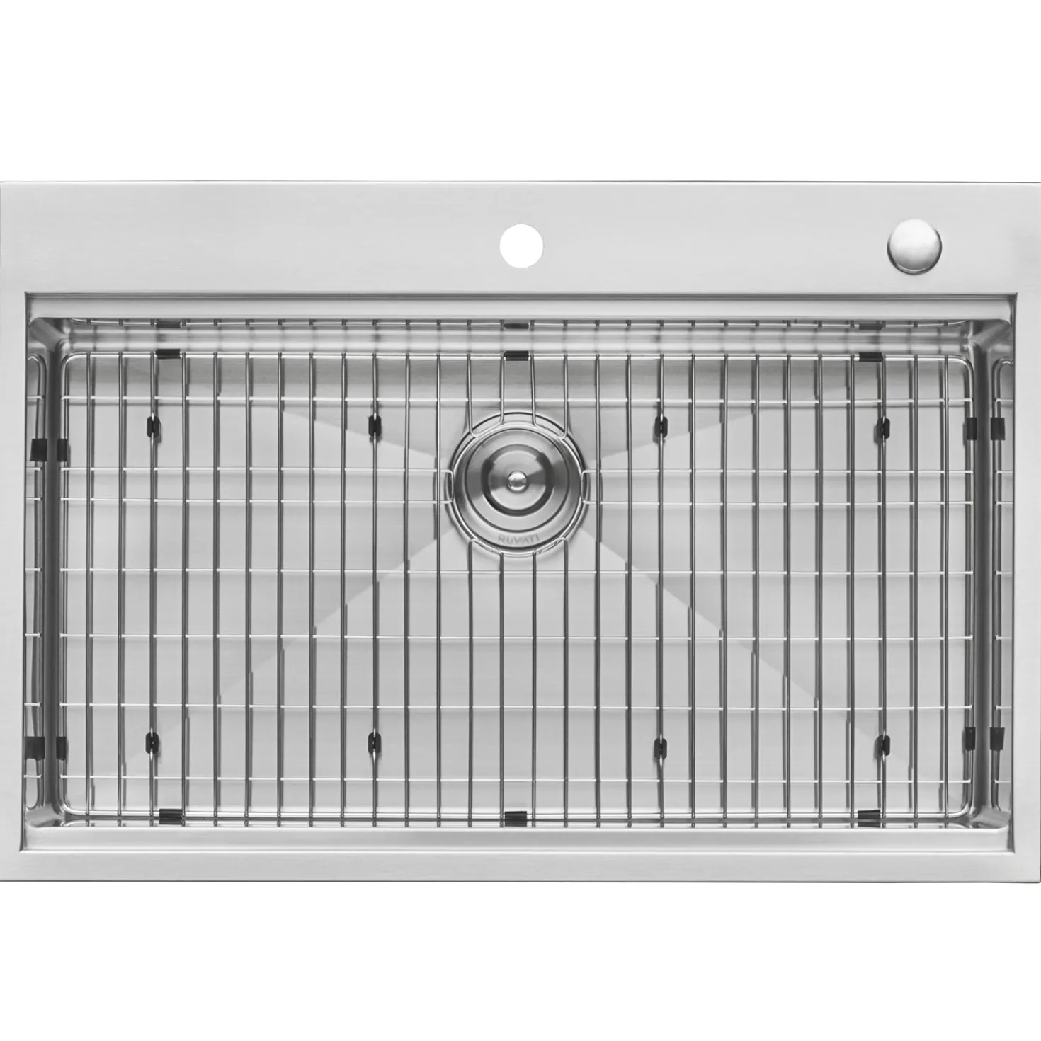 Ruvati RVH8030 30 x 22" Workstation Drop-in Tight Radius Topmount 16 Gauge Ledge Stainless Steel Single Bowl Kitchen Sink