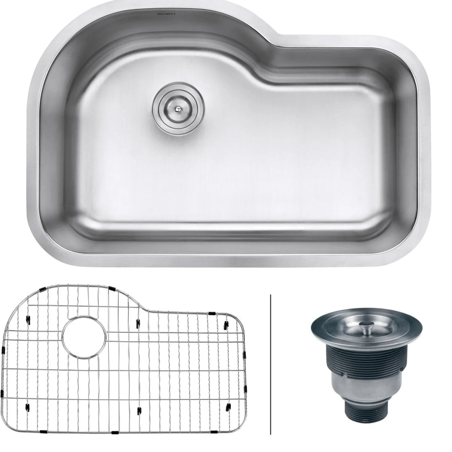 Ruvati RVM4700 32" Undermount 16 Gauge Single Bowl Kitchen Sink