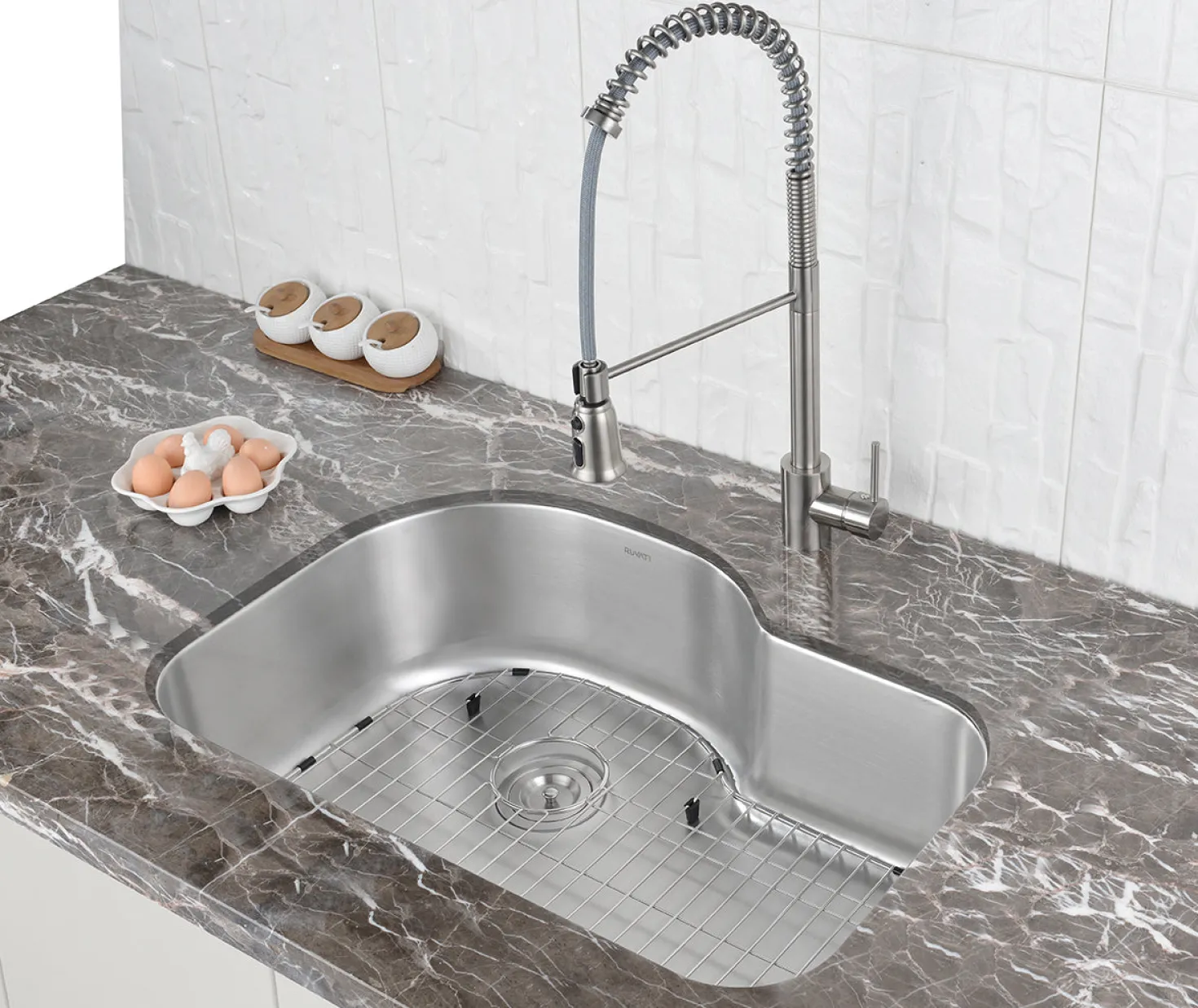Ruvati RVM4700 32" Undermount 16 Gauge Single Bowl Kitchen Sink
