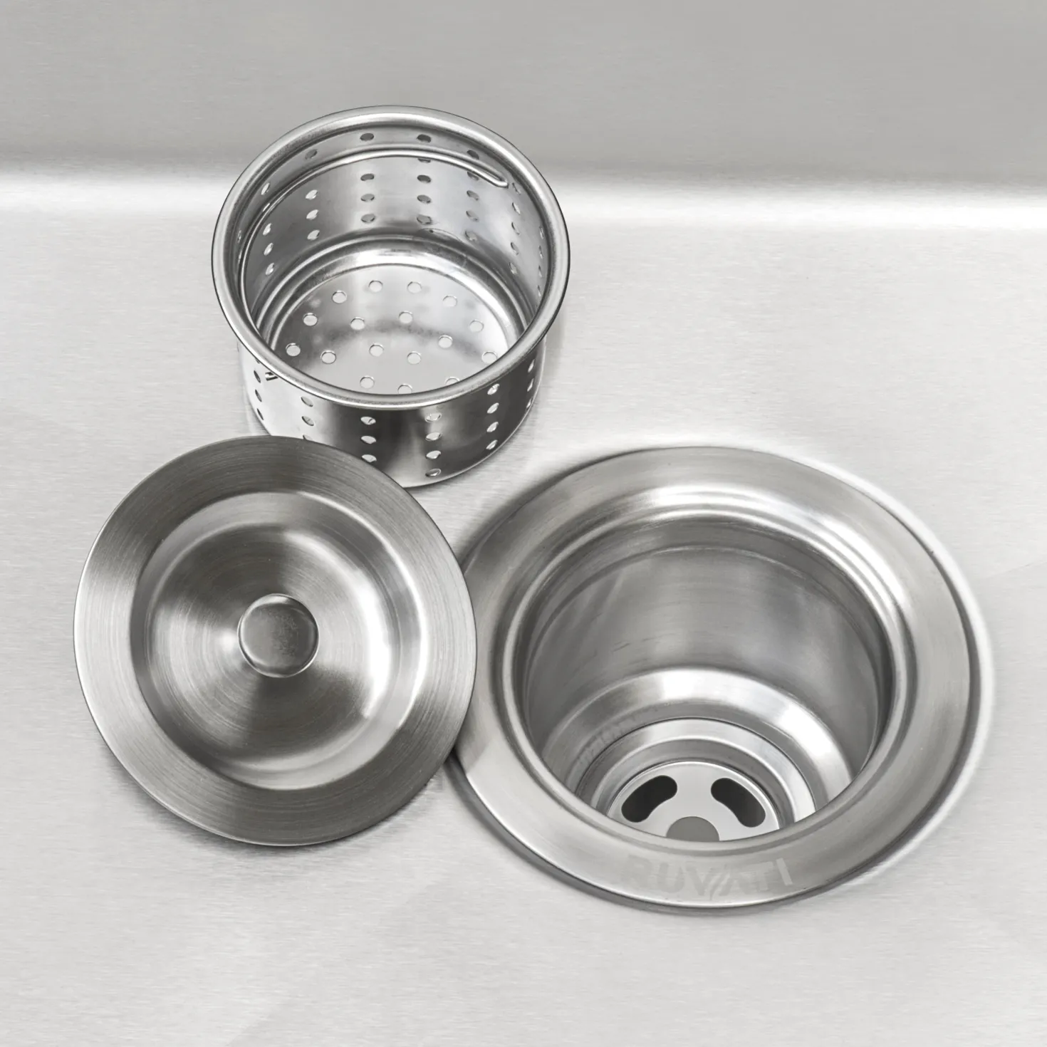 Ruvati RVU6124 24" x 18" x 13" Deep Undermount 16 Gauge Stainless Steel Laundry Utility Sink
