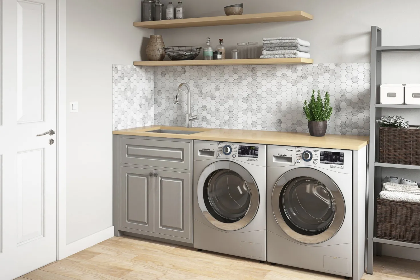Ruvati RVU6124 24" x 18" x 13" Deep Undermount 16 Gauge Stainless Steel Laundry Utility Sink