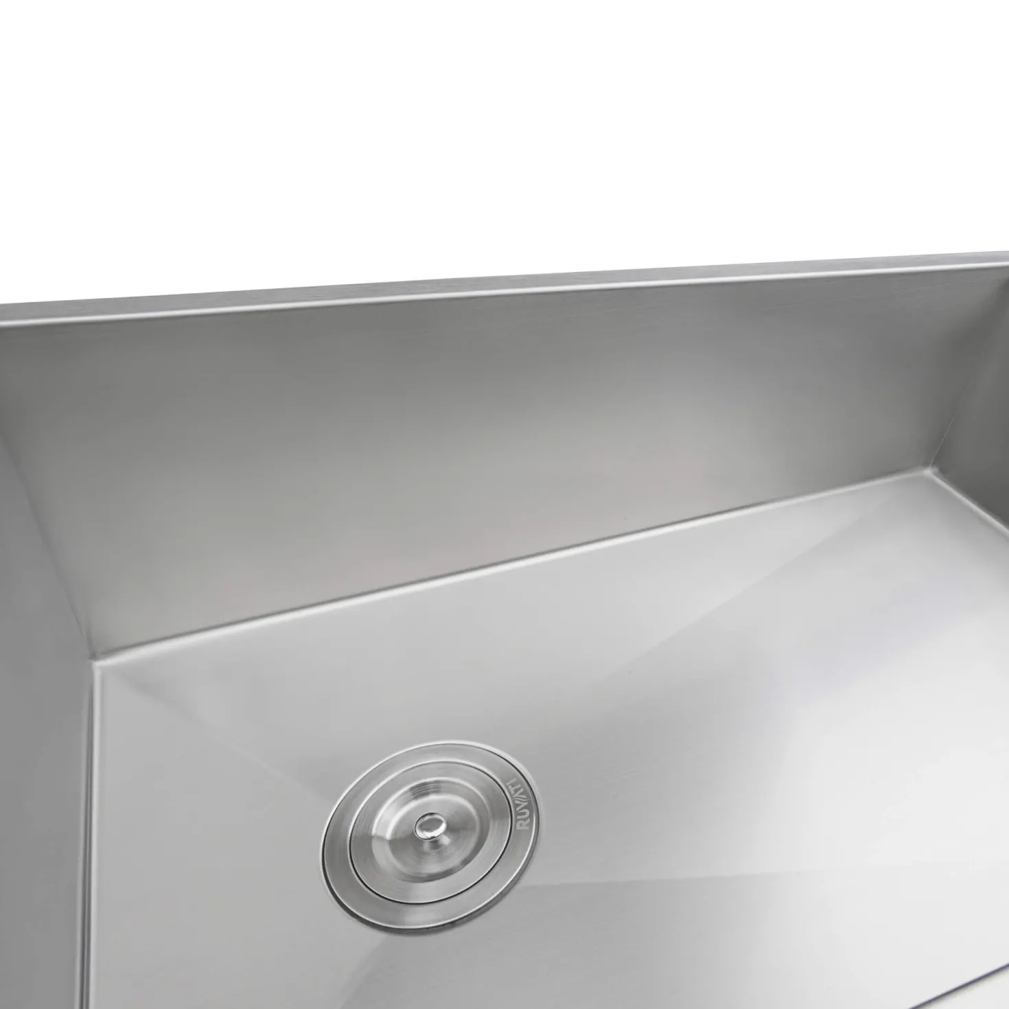 Ruvati 36" Slope Bottom Offset Drain Undermount 16 Gauge Stainless Kitchen Sink