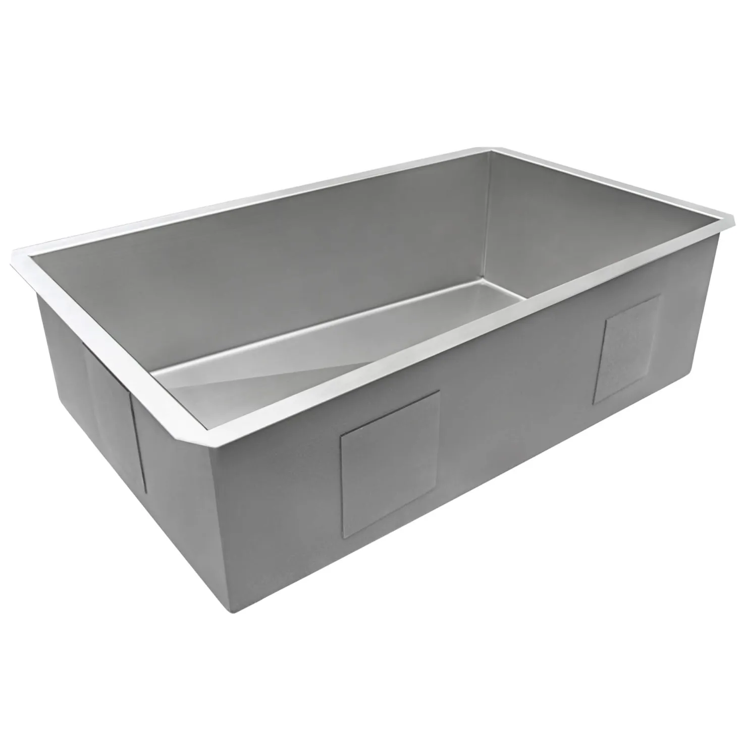Ruvati 36" Slope Bottom Offset Drain Undermount 16 Gauge Stainless Kitchen Sink
