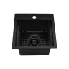 Ruvati 15" Topmount Gunmetal Stainless Steel Workstation Bar Sink