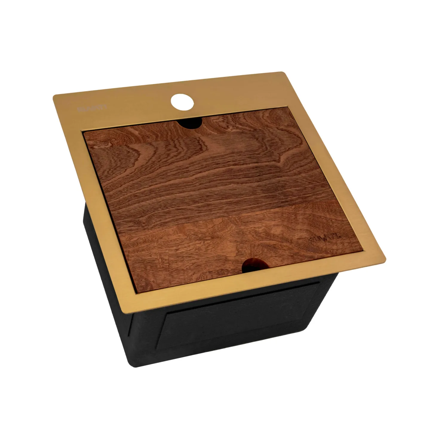 Ruvati 15" Topmount Matte Gold Stainless Steel Workstation Wet Bar Sink