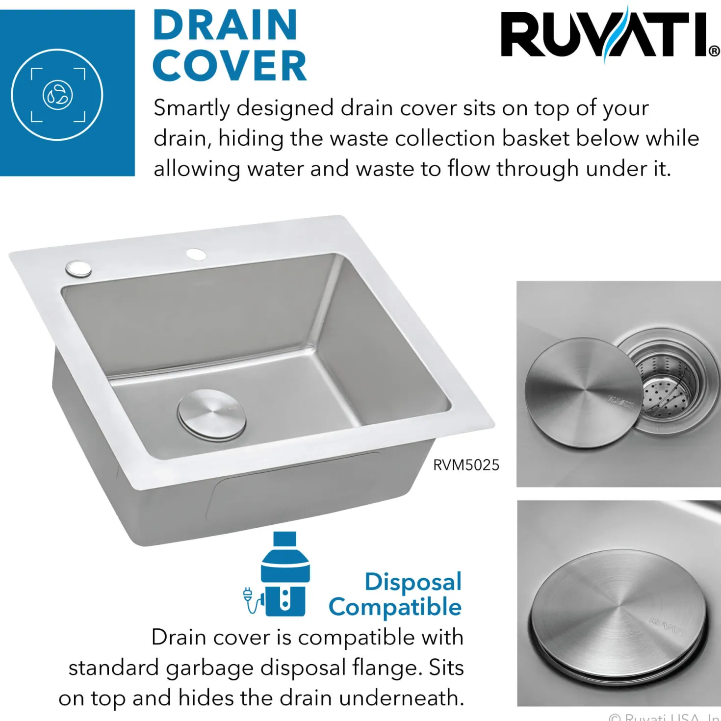 Ruvati 21" Topmount Stainless Bar Prep Kitchen Sink