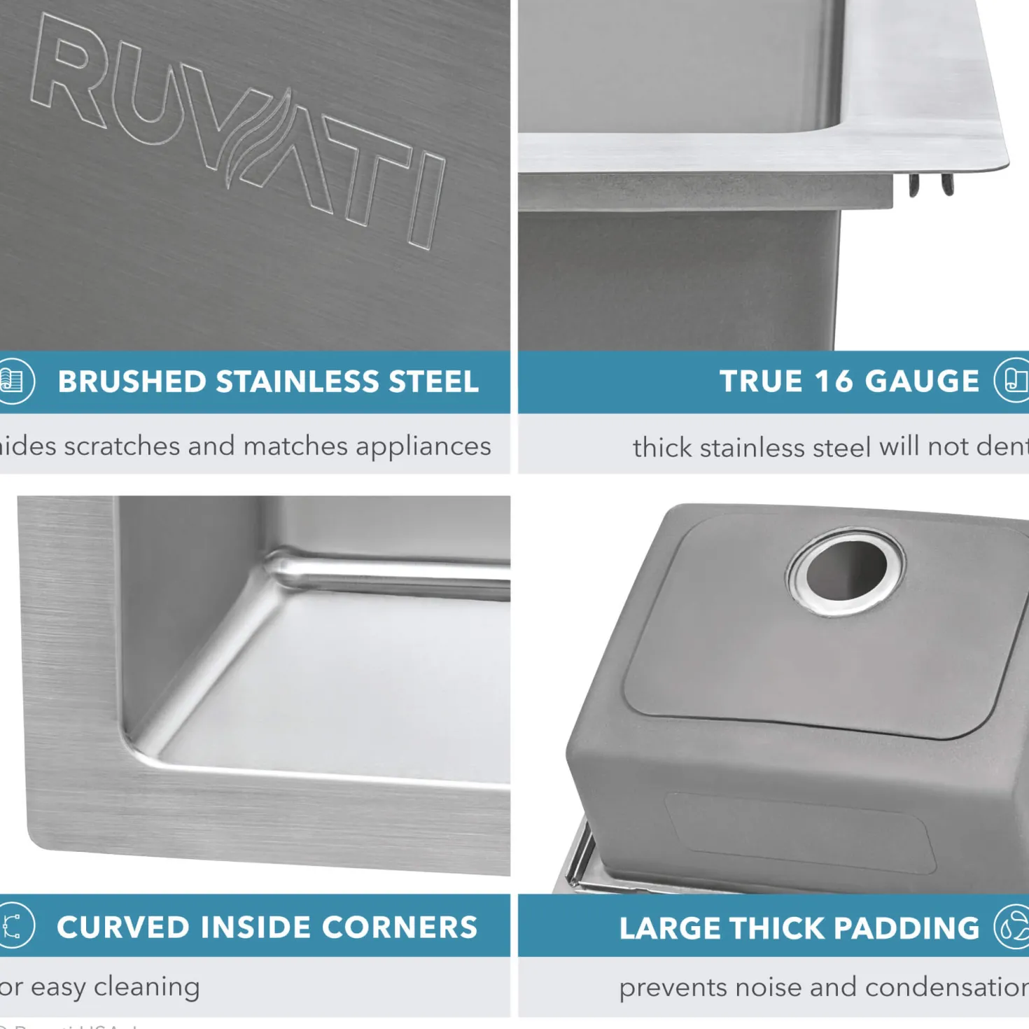 Ruvati 21" Topmount Stainless Bar Prep Kitchen Sink