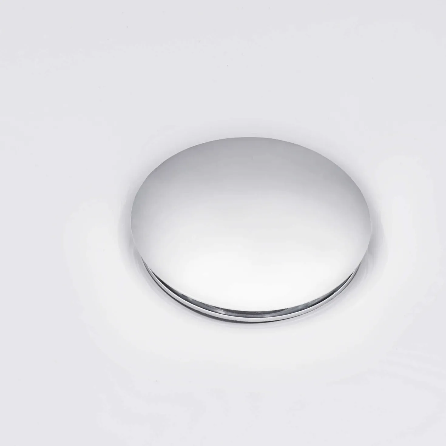 Ruvati Umbrella Style Push Pop-up Drain for Bathroom Sinks without Overflow in Chrome Finish